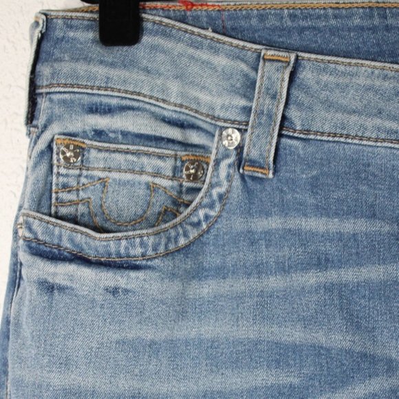 True Religion Jennie Curvy Ankle Raw Hem Jeans 40 - Picture 7 of 14